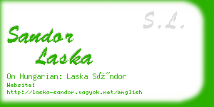 sandor laska business card
